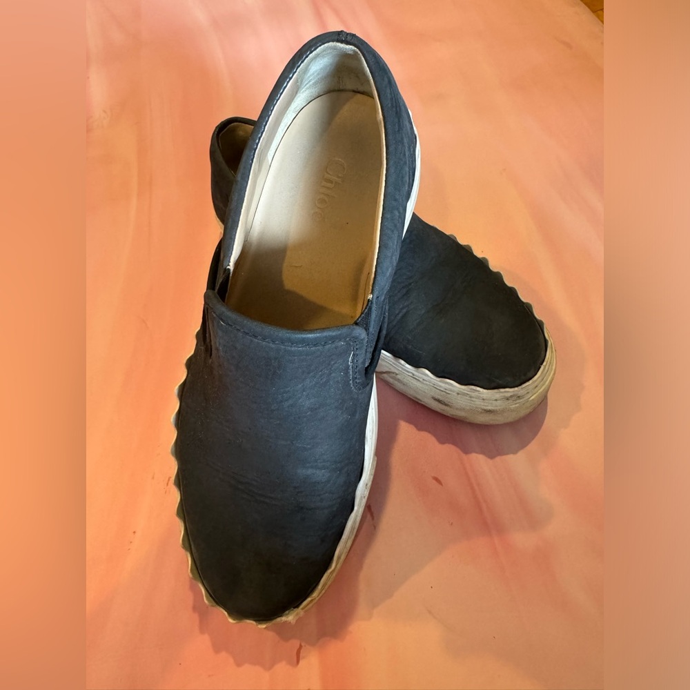 Chloe Womens Black Sneakers